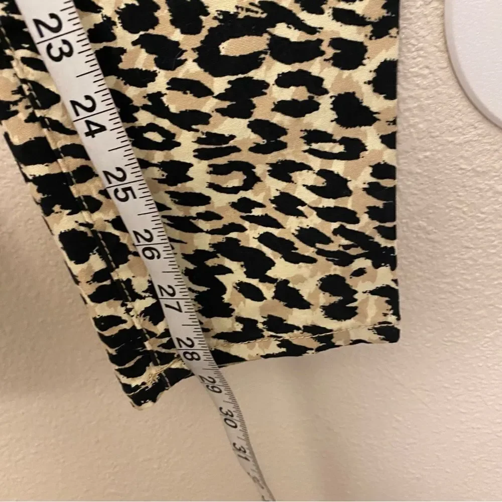 L.E.I. Animal cheetah print Stretch Pull-On Jeggings pants women’s M NEW - Picture 8 of 10